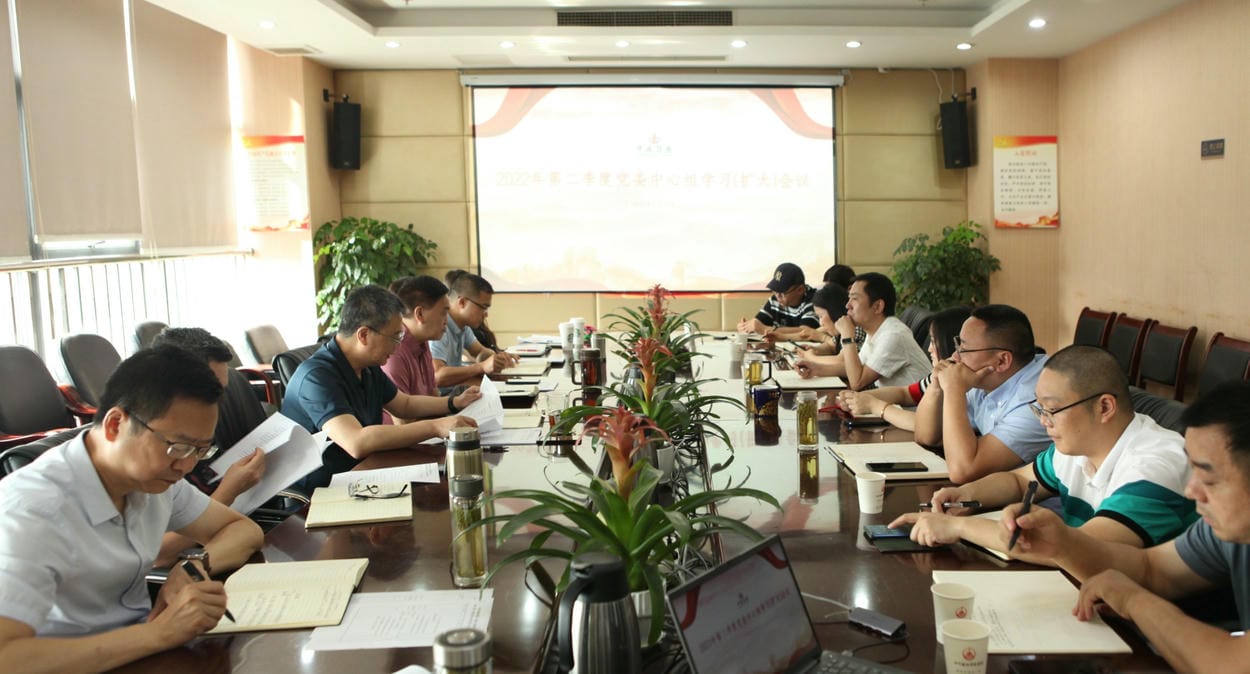 中成集团召开2022年第二季度党委理论学习 中心组（扩大）聚会_红色堡垒_党建群团_拉斯维加斯3133cc有限责任公司
