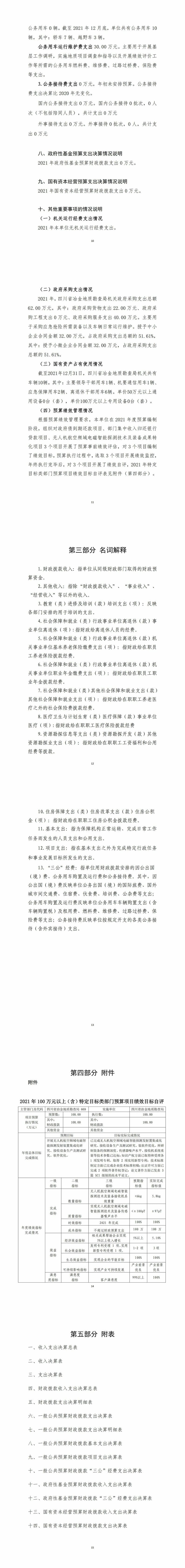 2021年度四川省冶金地质勘查局机关单位决算_财务预决算_信息果真_拉斯维加斯3133cc有限责任公司