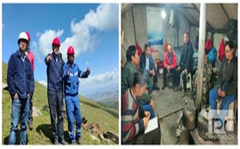 慰问一线员工，，，，解决施工难题