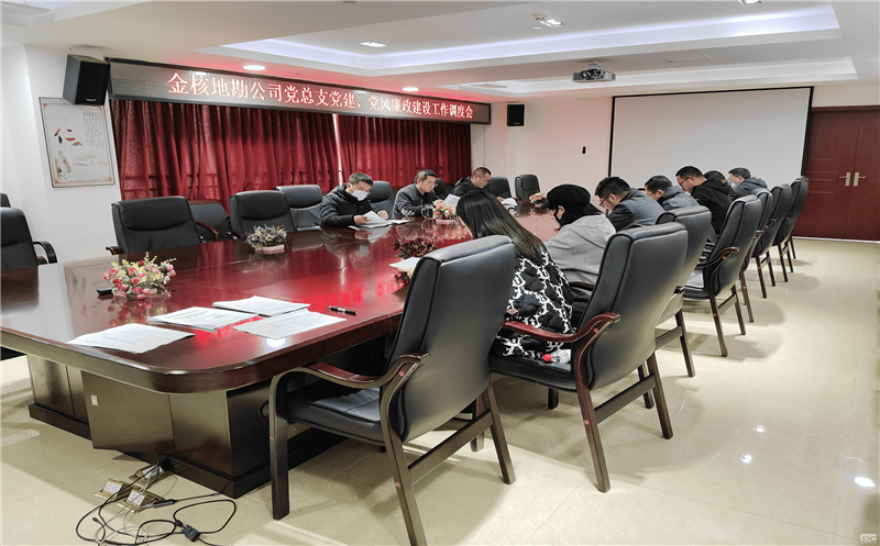 金核地勘公司党总支召开党建、党风廉政建设事情调理会