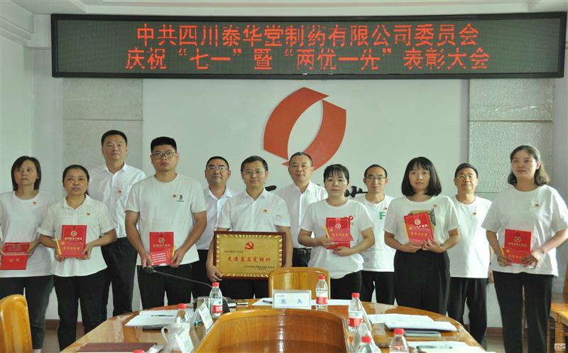 泰华堂制药党委召开庆祝“七一”暨“两优一先”表扬大会